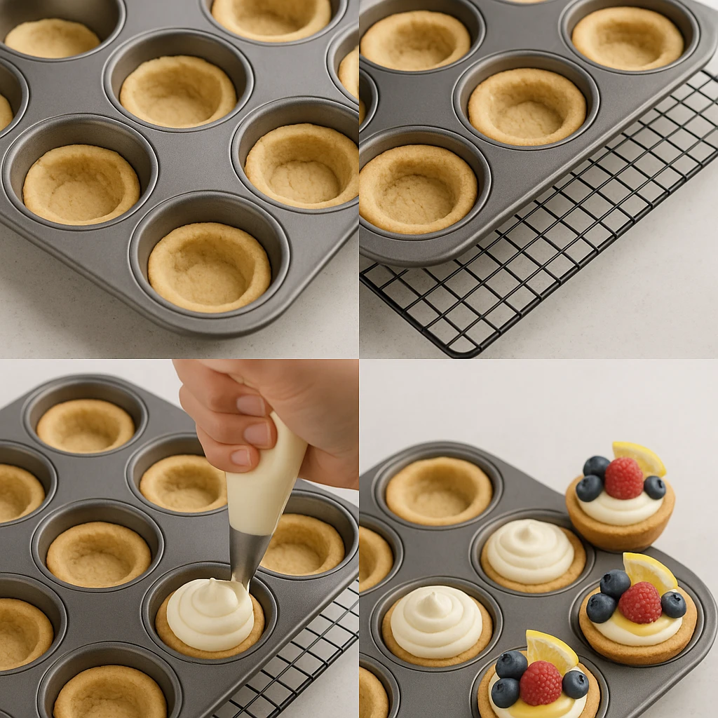 Berry Lemon Cheesecake Cookie Cups: A Fresh and Tangy Bite-Sized Treat 9 Steps to make berry lemon cheesecake cookie cups