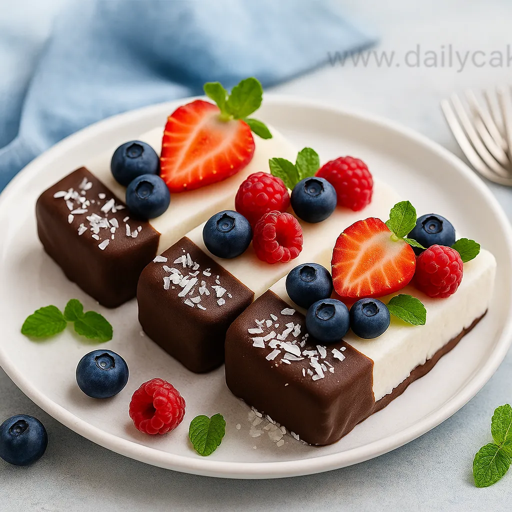Frozen Greek Yogurt Bars: Irresistible, Healthy, and Easy Treats Everyone Loves 10 served frozen Greek yogurt bars with chocolate dip