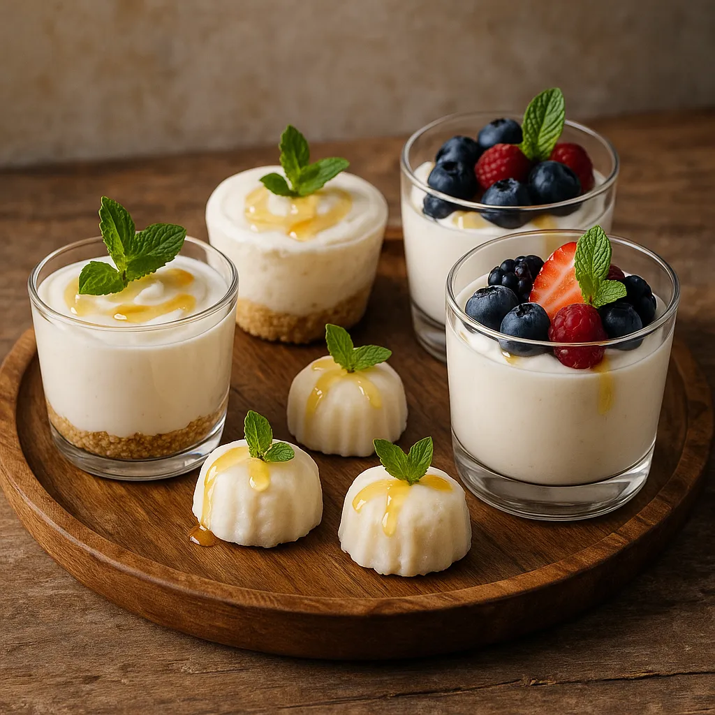 Greek Yogurt Dessert Recipes: Easy, Creamy Treats You’ll Love 10 Plated Greek yogurt desserts ready to serve