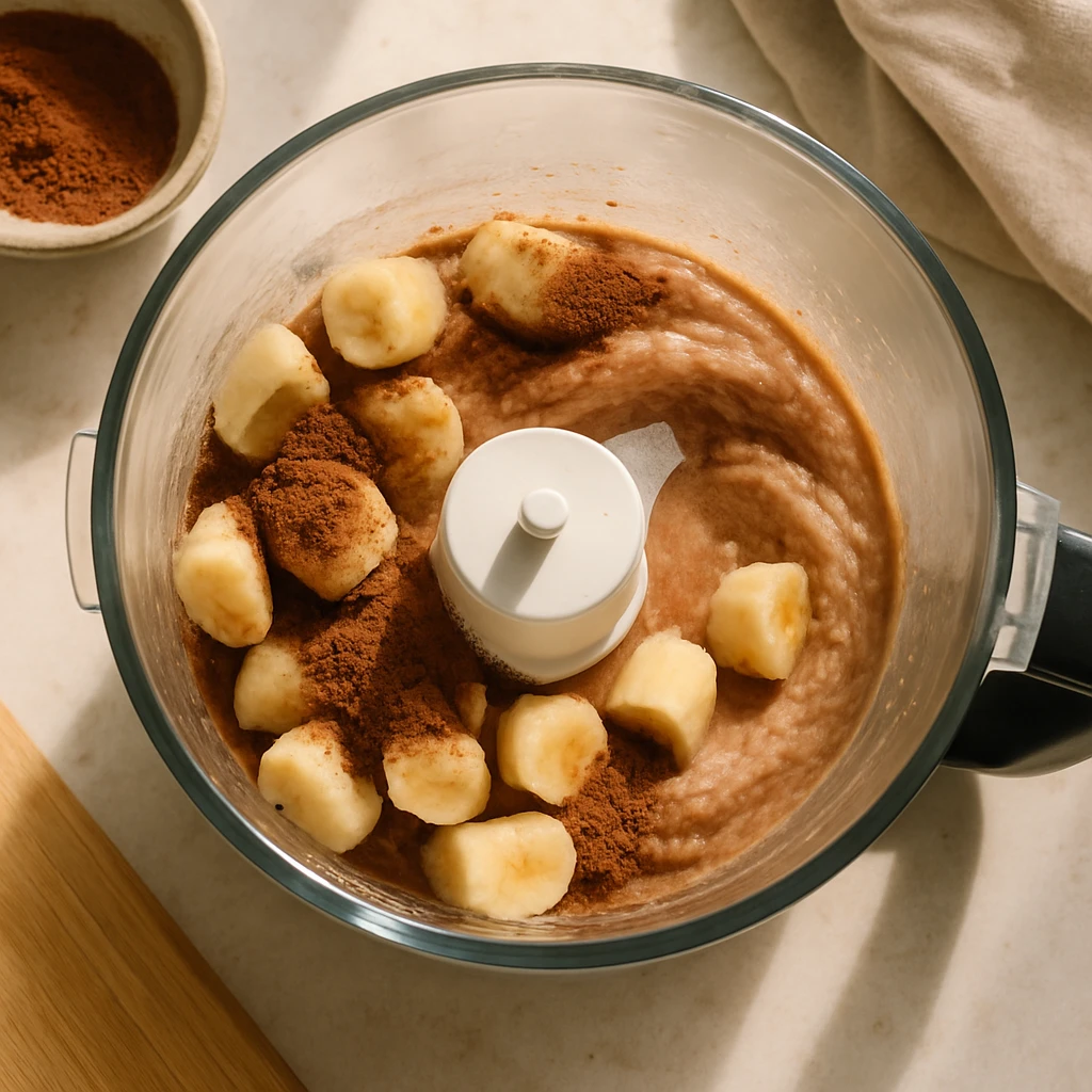 Chocolate Banana Nice Cream: The Guilt-Free Frozen Dessert You’ll Love 9 Blending frozen bananas and cocoa for chocolate banana nice cream