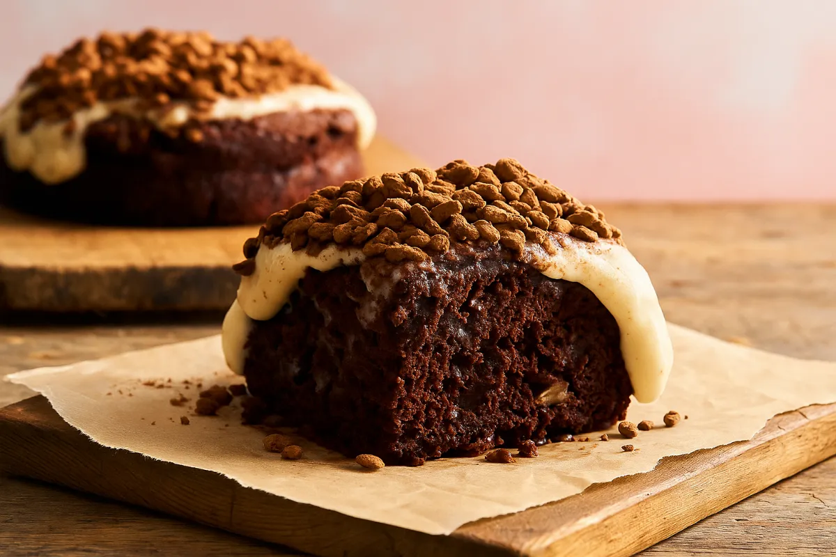 lazy cat cake served on parchment