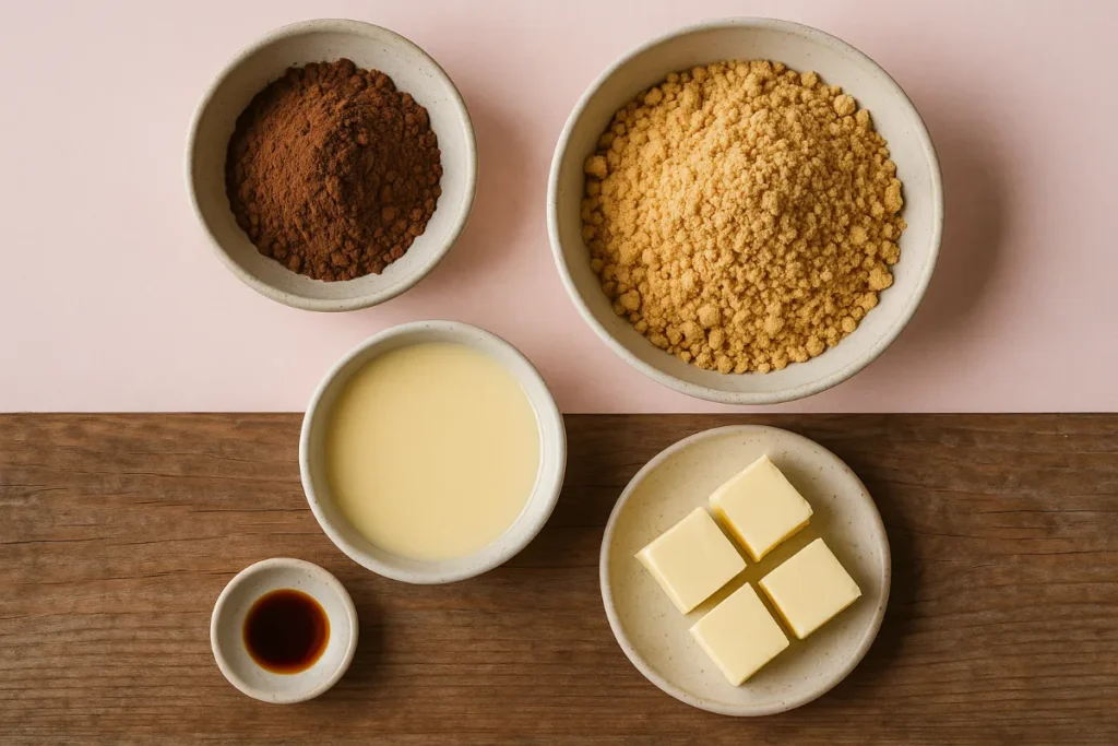Lazy Cat Cake and Why It’s Everyone’s Secret Favorite 7 lazy cat cake ingredients flat lay