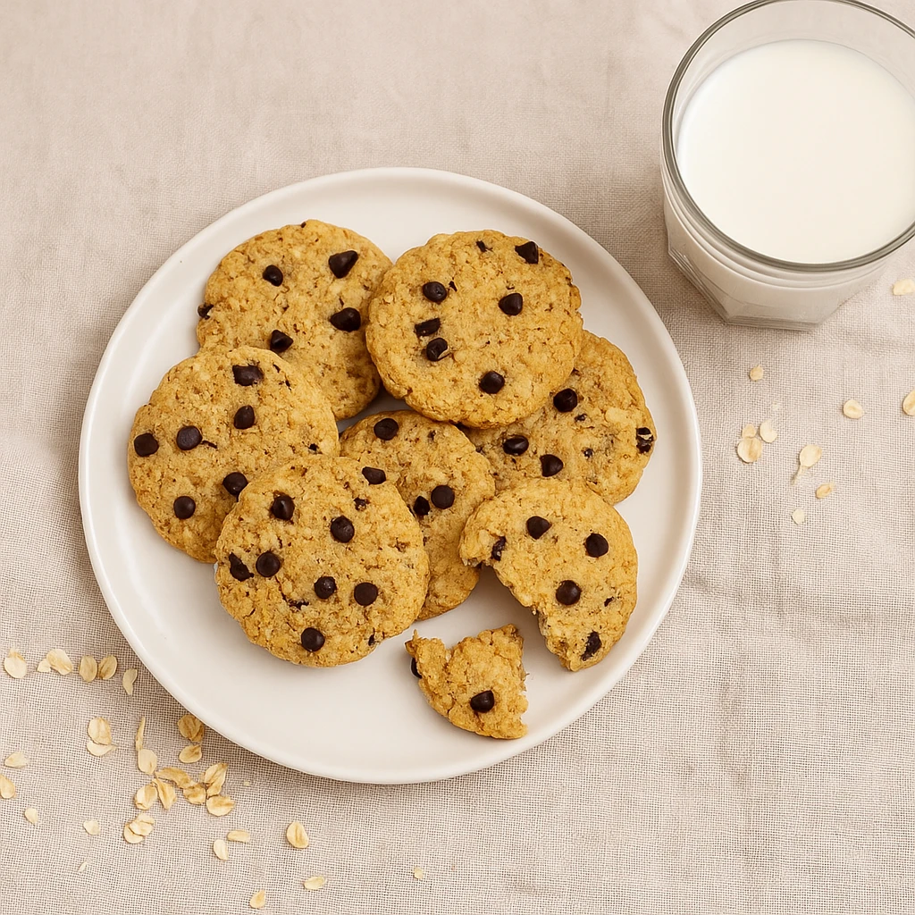 Protein Oatmeal Cookies: Easy, Healthy Snack Packed with Flavor 10 Served protein oatmeal cookies with almond milk