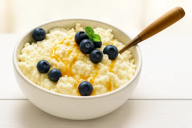 Blueberry Cottage Cheese: A Simple Guide to This Versatile Snack 8 Blueberry cottage cheese breakfast bowl with honey