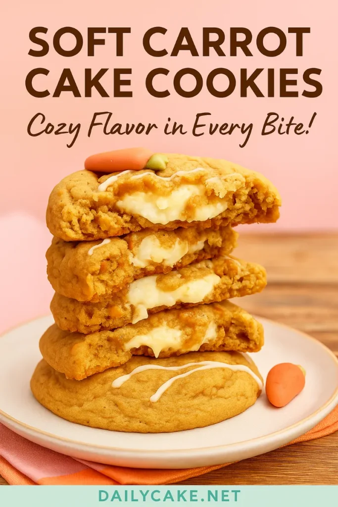 Carrot Cake Cookies – Soft, Spiced & Better Than the Cake 13 pinterest image for soft carrot cake cookies