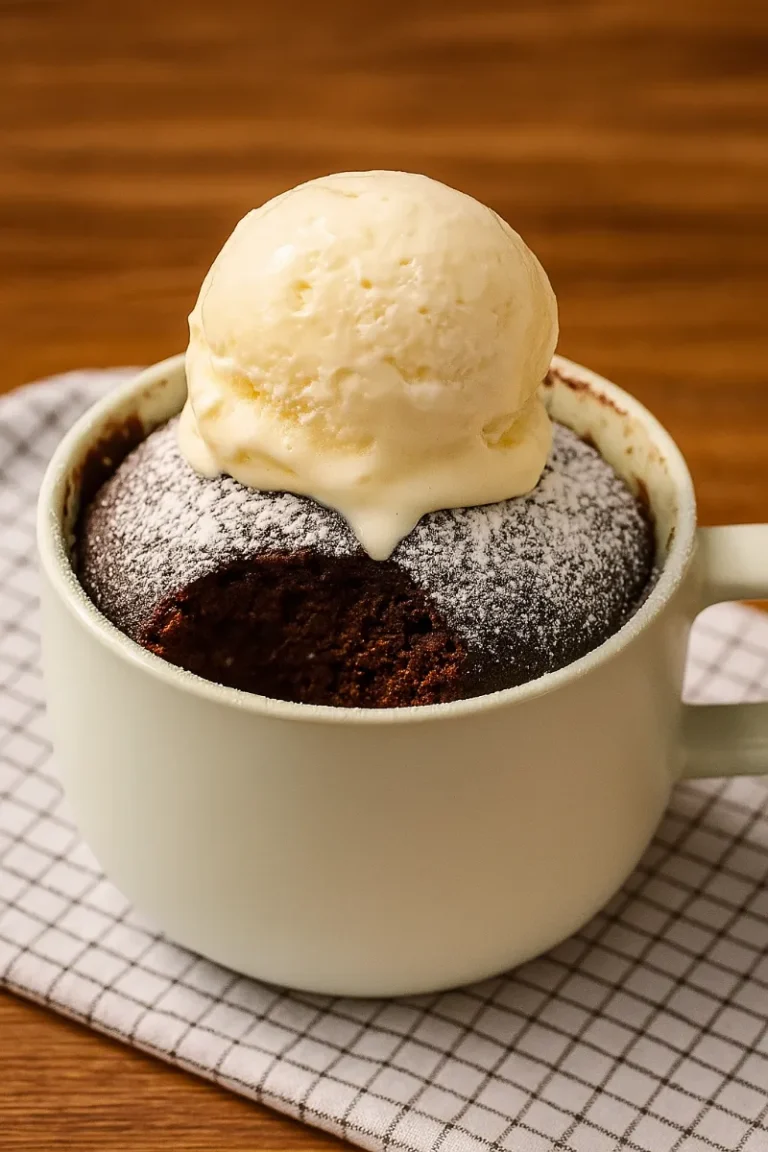 Chocolate Mug Cake – Quick, Delicious, and Comforting Dessert in Minutes 6 chocolate mug cake with ice cream