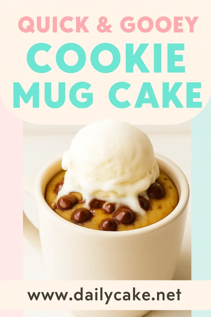 Cookie Mug Cake – Soft, Gooey, and Ready in Minutes 9 cookie mug cake pinterest pin