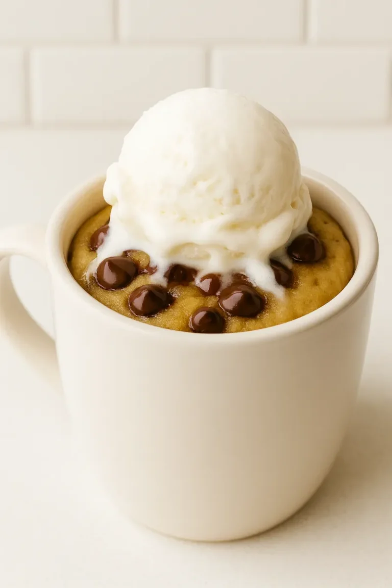 Cookie Mug Cake – Soft, Gooey, and Ready in Minutes 6 cookie mug cake with ice cream