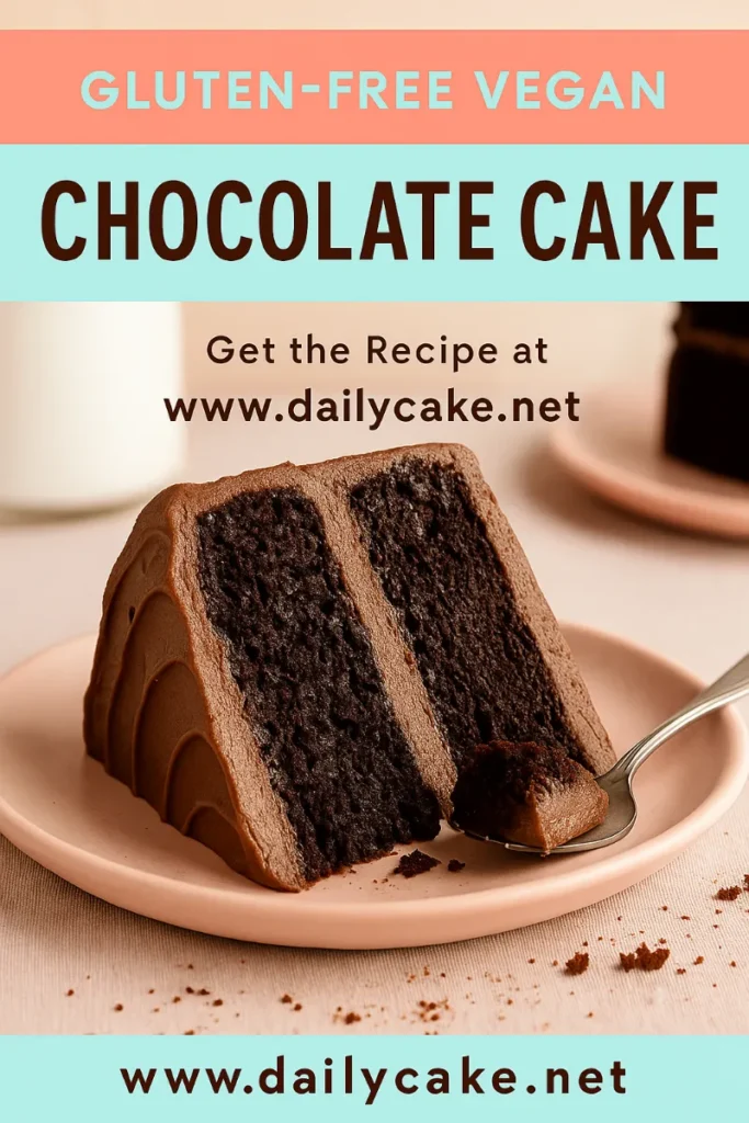 Gluten-Free Vegan Chocolate Cake That Actually Tastes Amazing 9 Pinterest graphic for gluten-free vegan chocolate cake