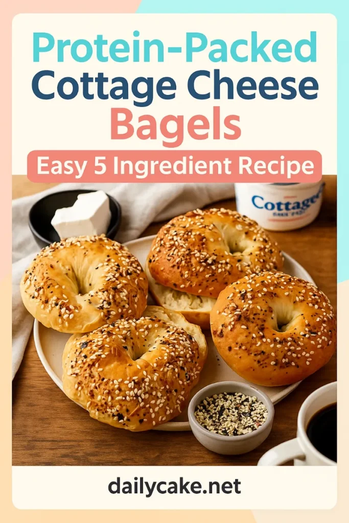 Cottage Cheese Bagels – High Protein & Easy to Make 11 Protein-packed cottage cheese bagels on board with coffee mug.