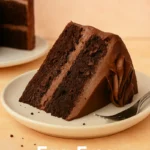 serving chocolate cake made without eggs