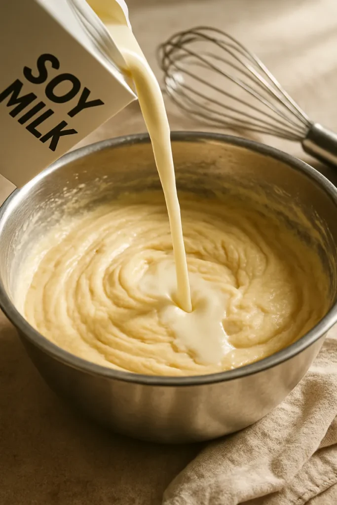 Best Plant-Based Milk for Baking – Complete Guide to Choosing the Right One 6 Soy milk used in vegan baking for fluffy cakes