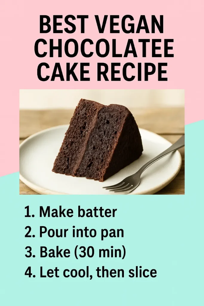 Vegan Chocolate Cake Recipe That’ll Win Over Everyone (Even Non-Vegans!) 9 Pinterest pin for vegan chocolate cake recipe