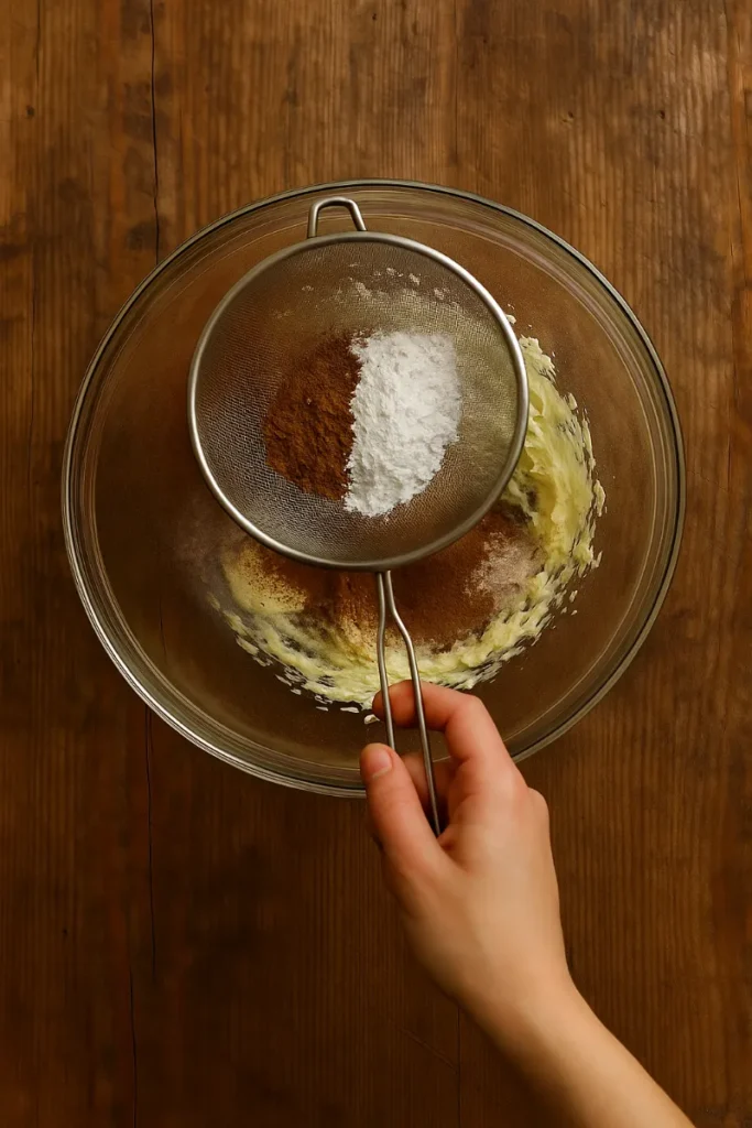 Vegan Chocolate Frosting Recipe That’s Creamy, Rich, and Foolproof 16 Adding cocoa and sugar to vegan butter mixture