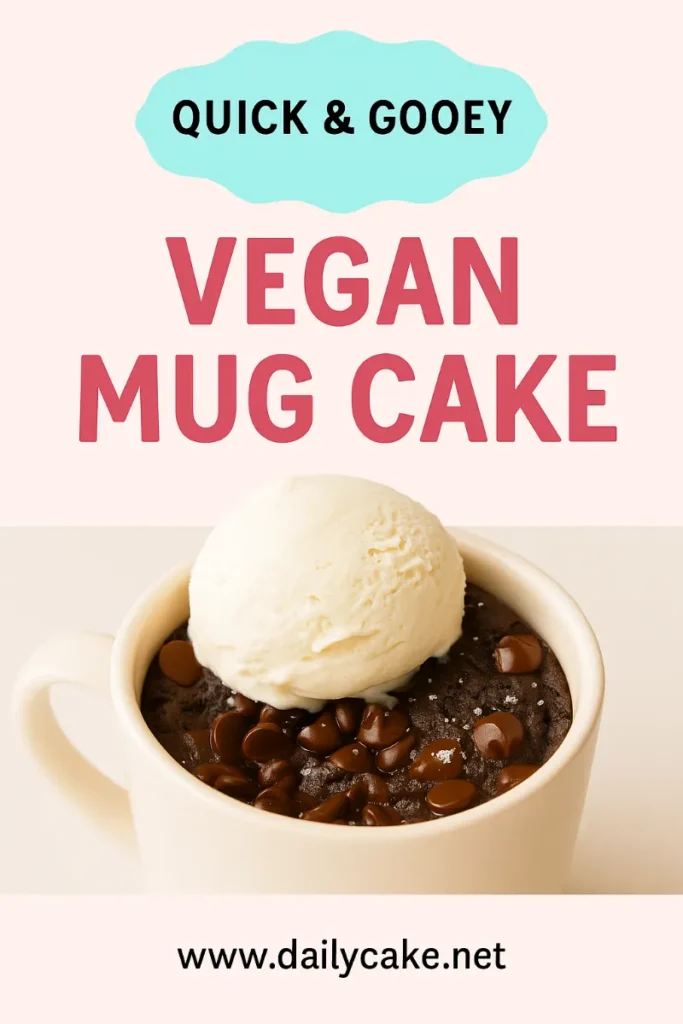 Vegan Mug Cake – Easy, Gooey, and Dairy-Free Dessert in Minutes 9 vegan mug cake pinterest pin