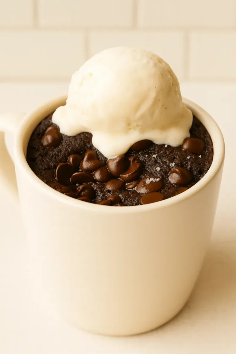 Vegan Mug Cake – Easy, Gooey, and Dairy-Free Dessert in Minutes 6 vegan mug cake with dairy-free ice cream