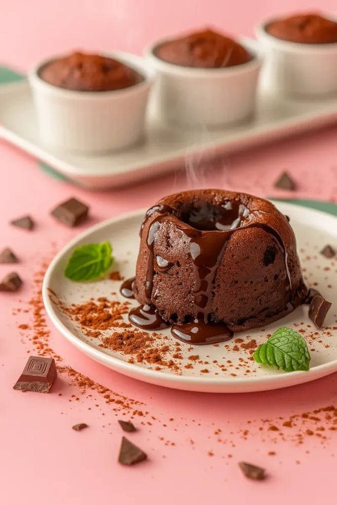 Lava Cake: The Ultimate Gooey Chocolate Dessert 7 baked lava cakes in ramekins