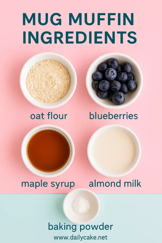 Blueberry Mug Muffin That Tastes Like It’s Fresh From the Bakery 6 Ingredients for blueberry mug muffin recipe