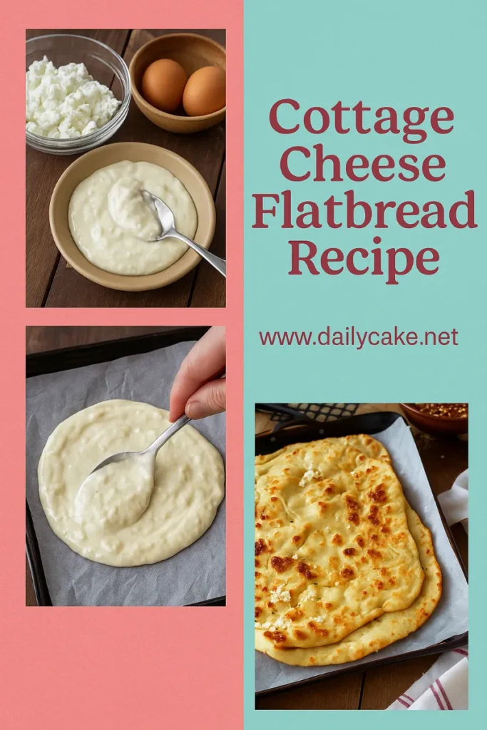 Cottage Cheese Flatbread: High Protein, Low-Carb, and Easy to Make 8 Cottage cheese flatbread Pinterest recipe pin