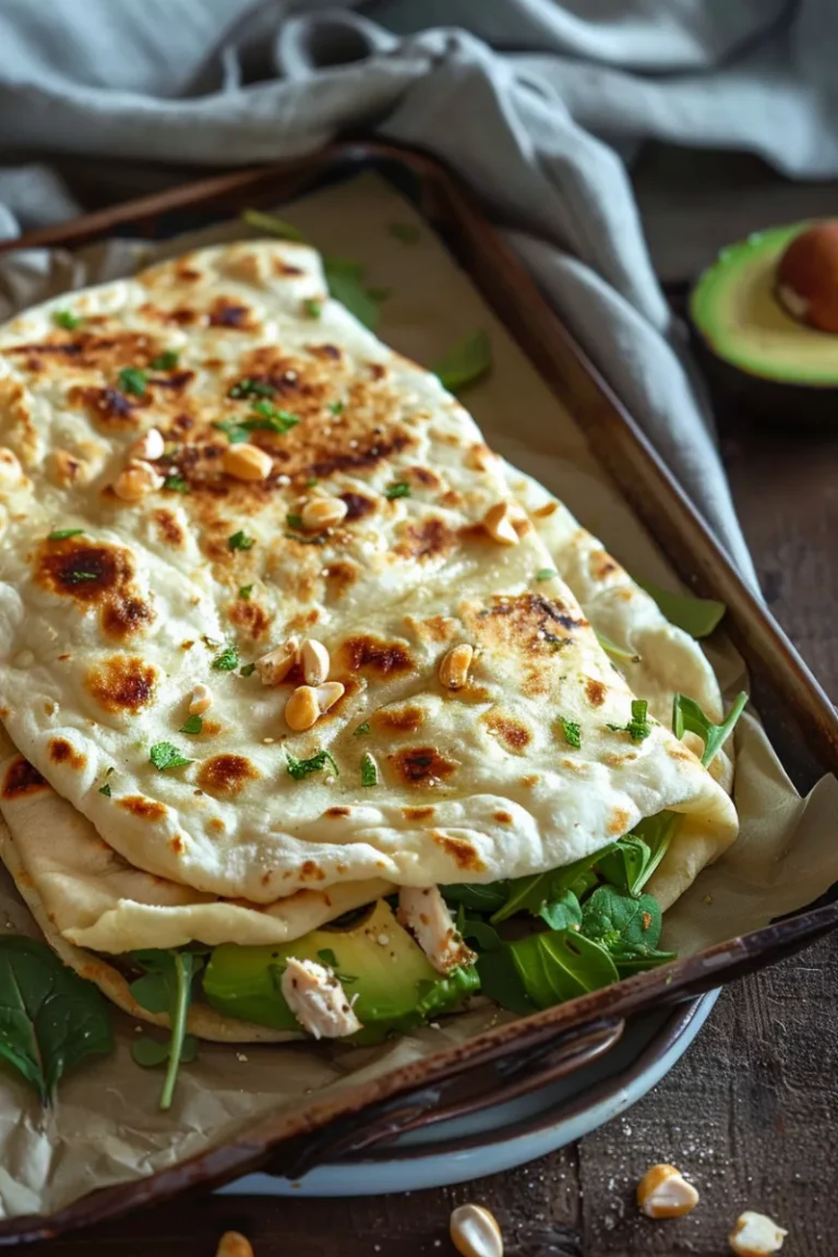 Cottage Cheese Flatbread: High Protein, Low-Carb, and Easy to Make 9 Cottage cheese flatbread wrap with chicken and avocado