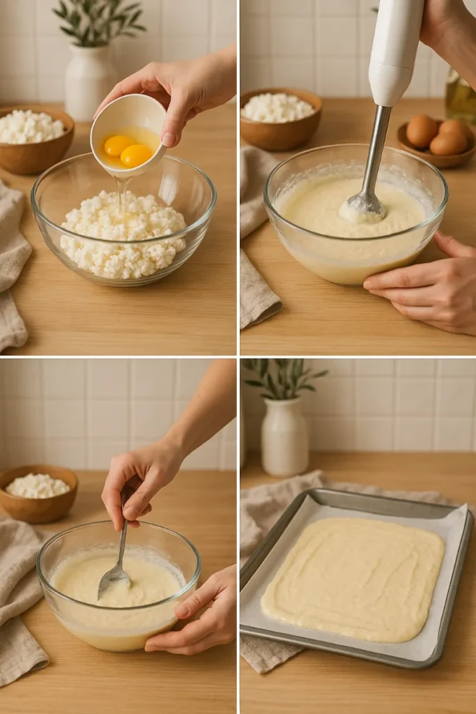 Cottage Cheese Flatbread: High Protein, Low-Carb, and Easy to Make 7 Blending cottage cheese and spreading flatbread batter
