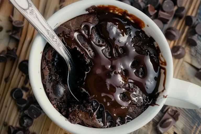 Cottage Cheese Microwave Brownie – High-Protein 5-Minute Treat 11 cottage cheese microwave brownie in a mug