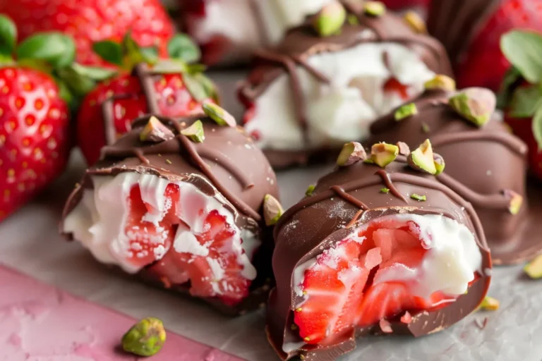 Frozen Chocolate Covered Strawberries: Easy DIY Freezer Dessert 8 Frozen chocolate covered strawberries on tray