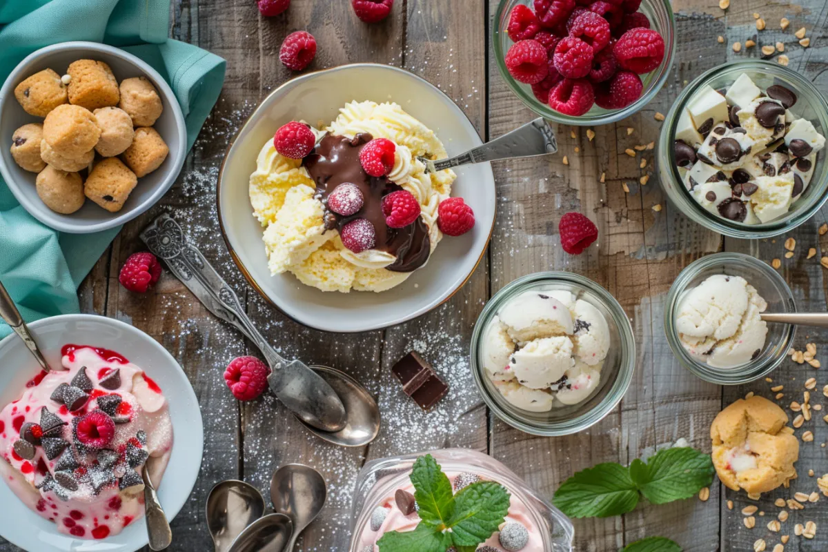 platter of high-protein cottage cheese desserts