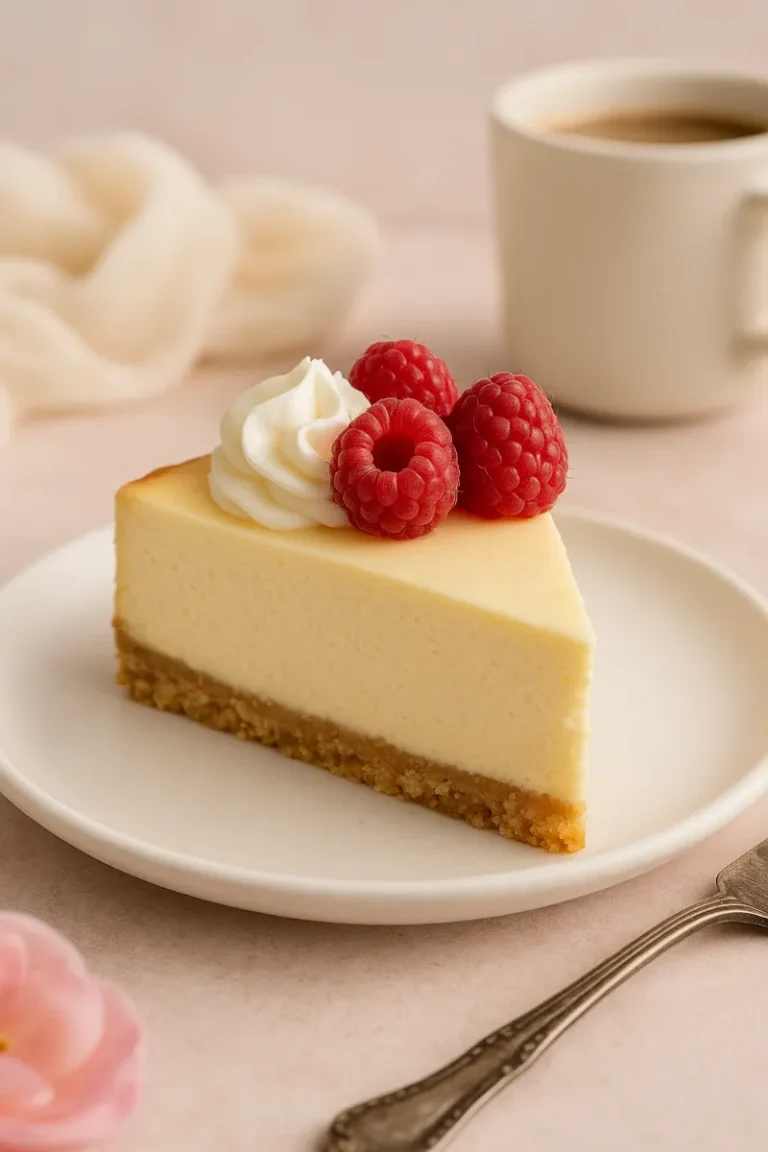 Keto Cheesecake Recipe That’s Creamy, Low-Carb & Irresistible 7 served slice of keto cheesecake with whipped cream