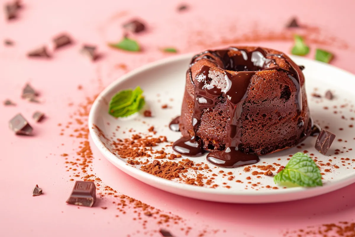 lava cake with molten chocolate center