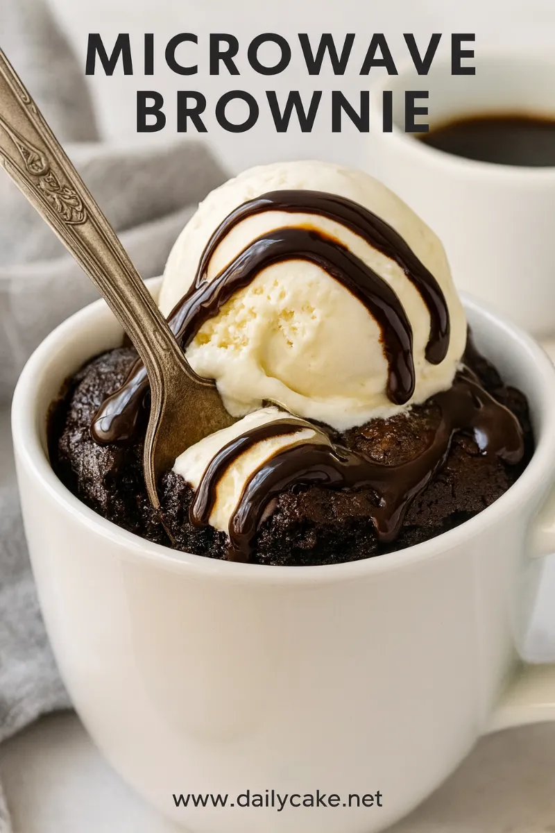 Serving Cottage Cheese Microwave Brownie With Ice Cream serving cottage cheese microwave brownie with ice cream