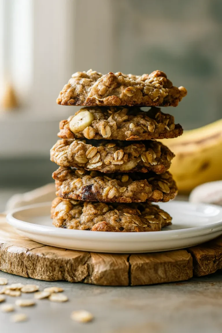 Breakfast Cookies: Soft, Healthy, and Perfect for Mornings 7 Stack of soft banana oat breakfast cookies