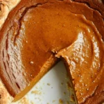 Healthy pumpkin pie recipe with creamy custard and golden gluten-free crust