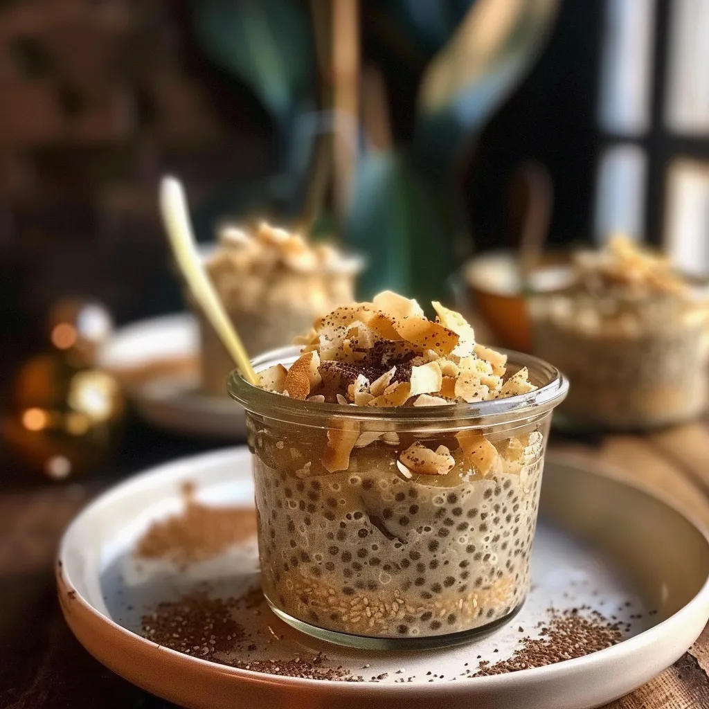 How to make Coconut Chia Pudding with Winter Spices — key cooking step