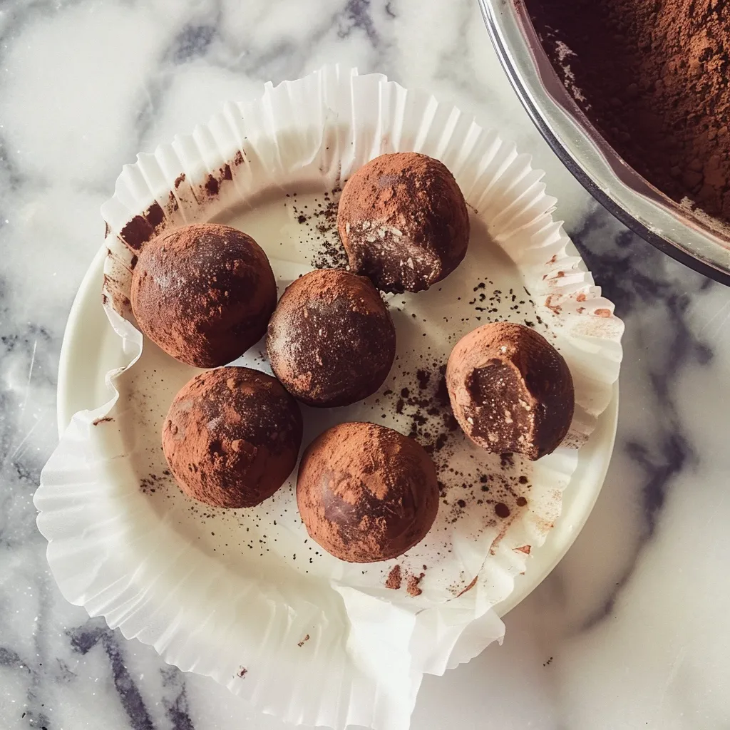 Coconut Flour Chocolate Truffles Step How to make Coconut Flour Chocolate Truffles — key cooking step