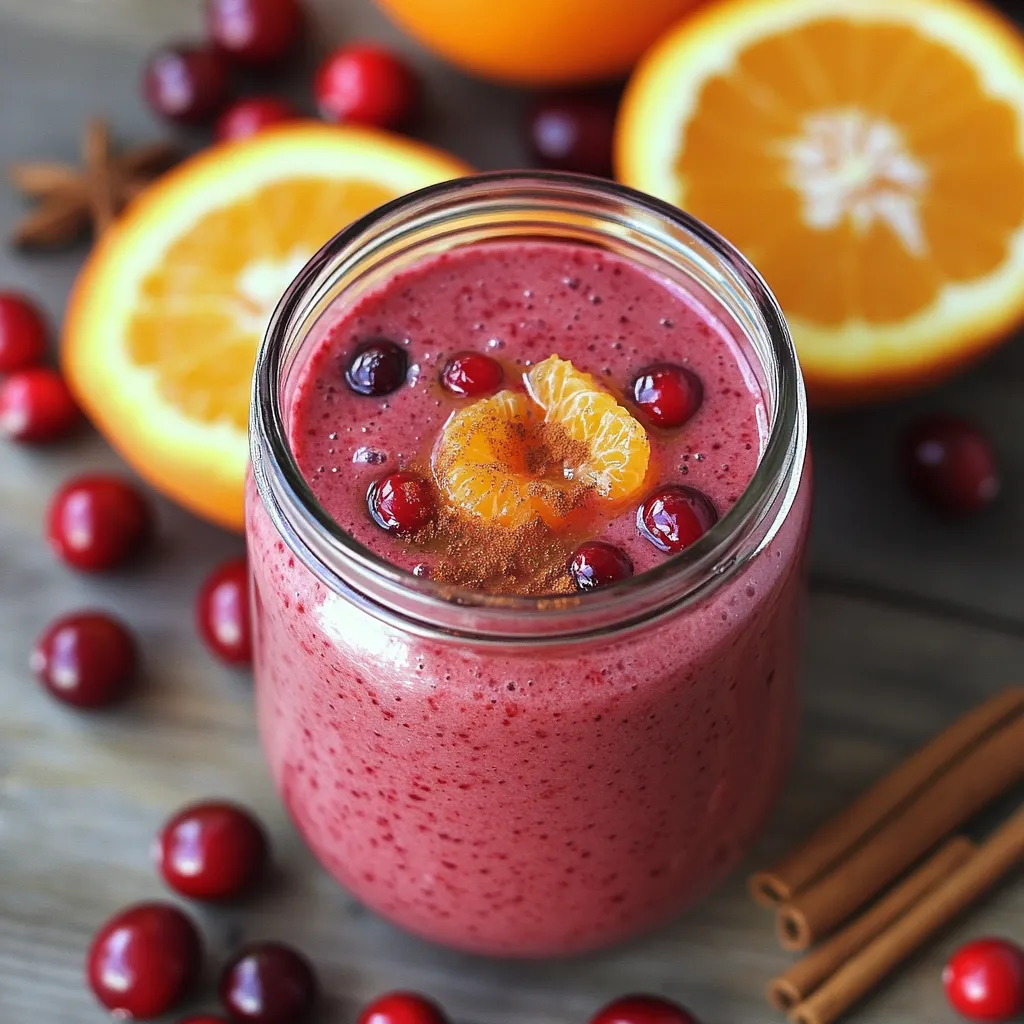 Festive Cranberry Orange Smoothie 4 How to make Festive Cranberry Orange Smoothie — key cooking step