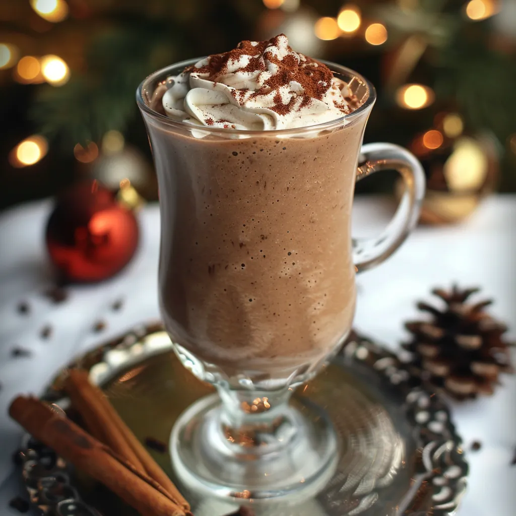 How to make Festive Spiced Hot Chocolate Smoothie — key cooking step