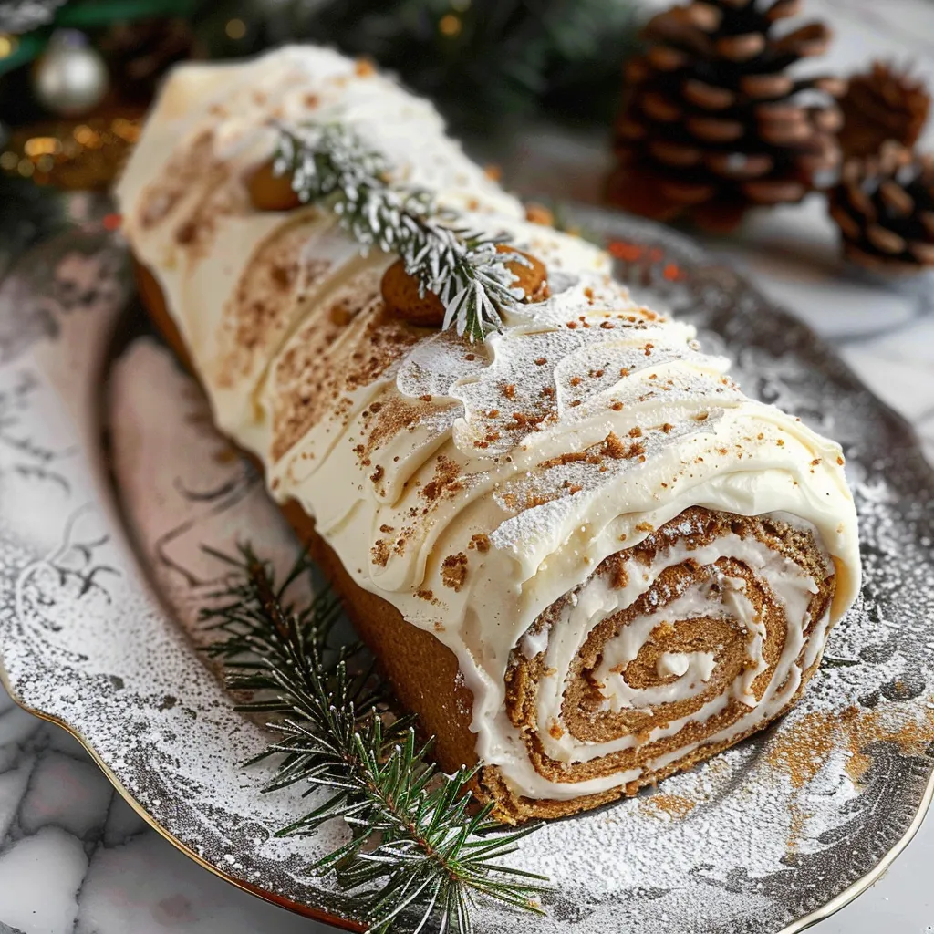 Cozy Gingerbread Yule Log with Creamy Frosting 2 Gingerbread Yule Log with Creamy Frosting — chef-tested restaurant-quality photo