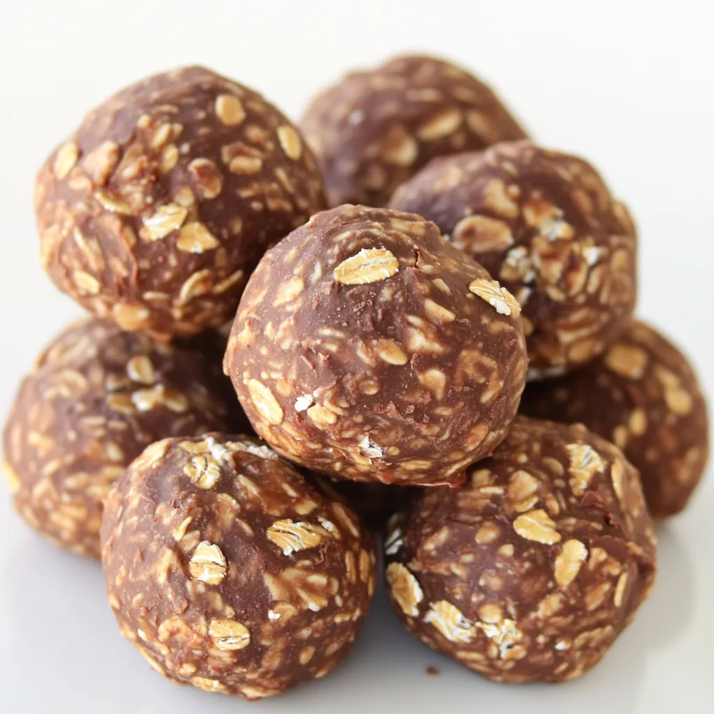 How to make No-Bake Chocolate Oatmeal Energy Bites — key cooking step