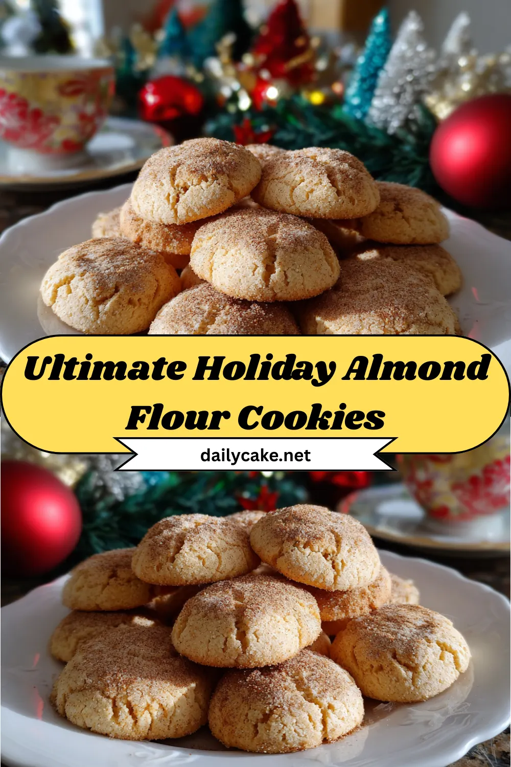 Ultimate-Holiday-Almond-Flour-Cookies-Recipe-for-a-Festive-Treat A plate of delicious almond flour cookies decorated for the holidays.