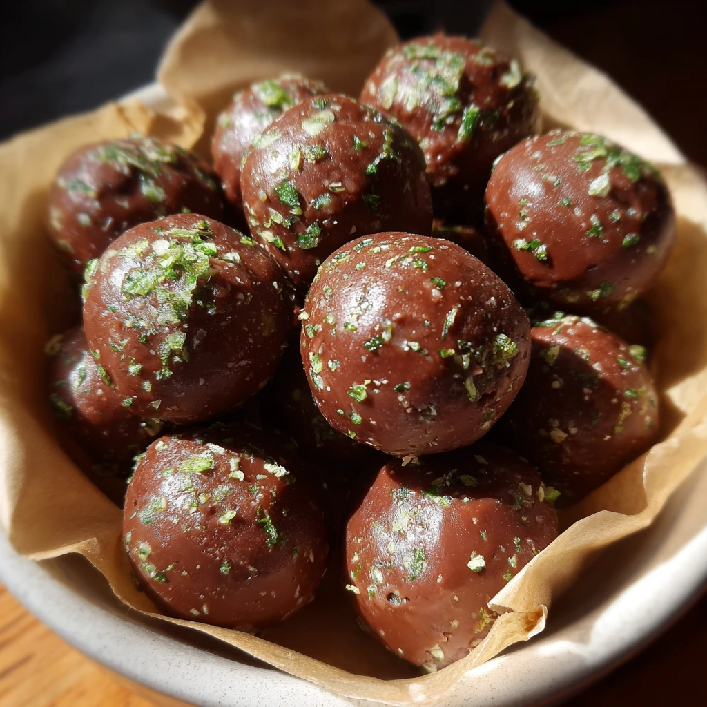 Minute Chocolate Mint Energy Bites — chef-tested restaurant-quality photo