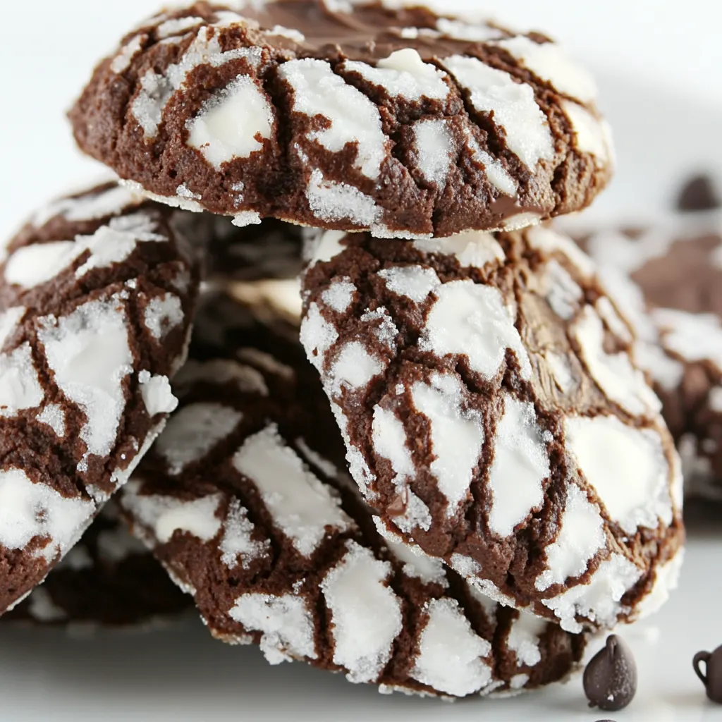Brownie Crinkle Cookies: Fudgy, Crinkly Delights 2 brownie crinkle cookies — chef-tested restaurant-quality photo