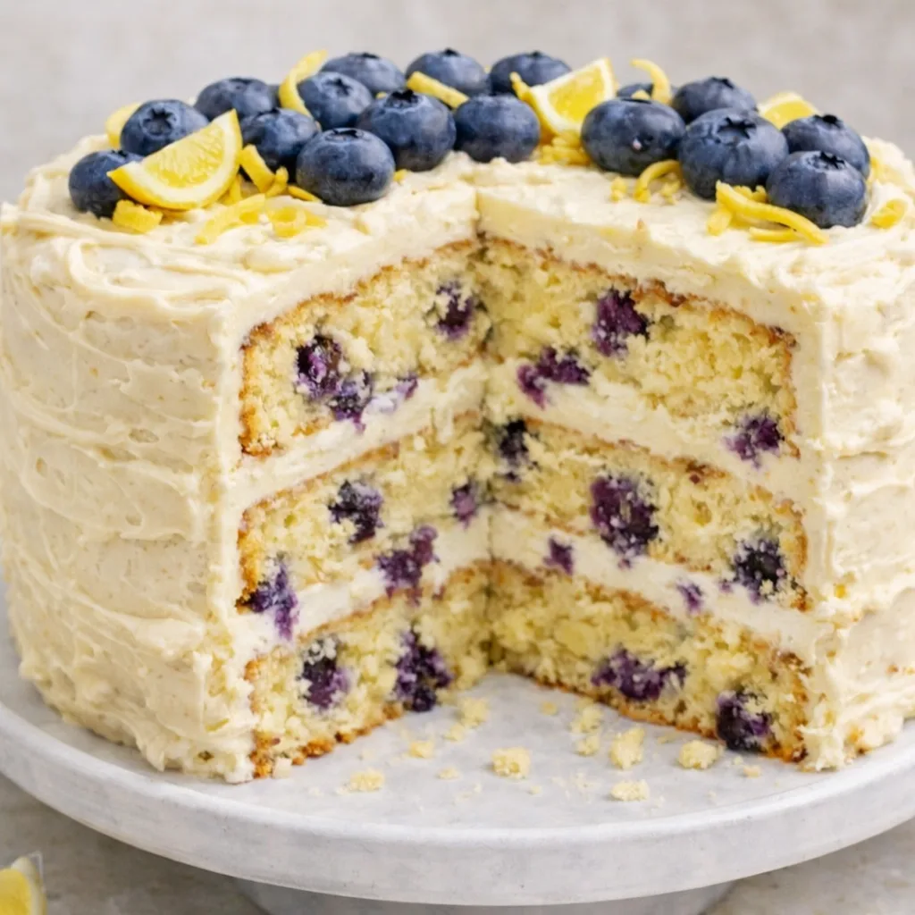 Lemon Blueberry Layer Cake: Moist & Tangy Delight 2 Lemon Blueberry Layer Cake — chef-tested restaurant-quality photo